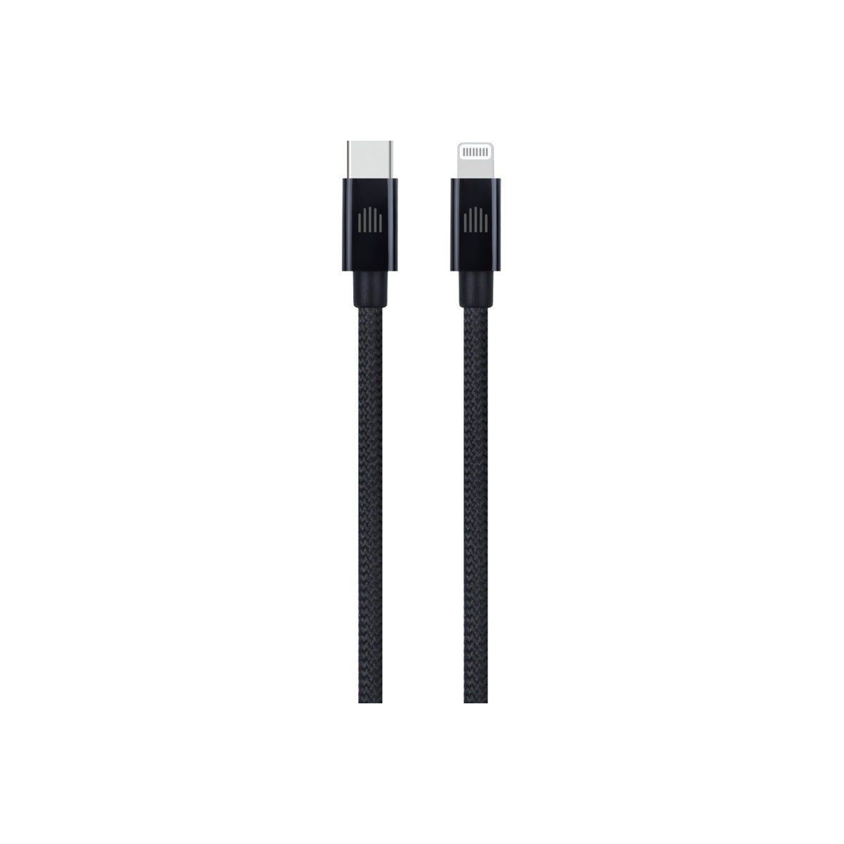 Cablu de date Dviced USB-C la Lightning Nylon Textile 0.25m, Negru - iSTYLE RO