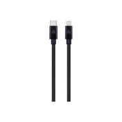 Cablu de date Dviced USB-C la Lightning Nylon Textile 0.25m, Negru - iSTYLE RO