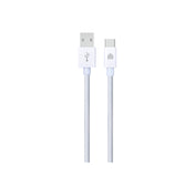 Cablu de date Dviced USB-A la USB-C Nylon Textile 1.25m, Alb - iSTYLE RO
