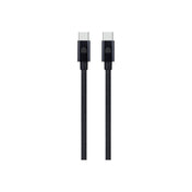 Cablu de date Dviced USB-C la USB-C Nylon Textile 0.25m, Negru - iSTYLE RO