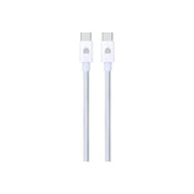 Cablu de date Dviced USB-C la USB-C Nylon Textile 1.25m, Alb - iSTYLE RO