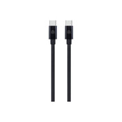 Cablu de date Dviced USB-C la USB-C Nylon Textile 2m, Negru - iSTYLE RO