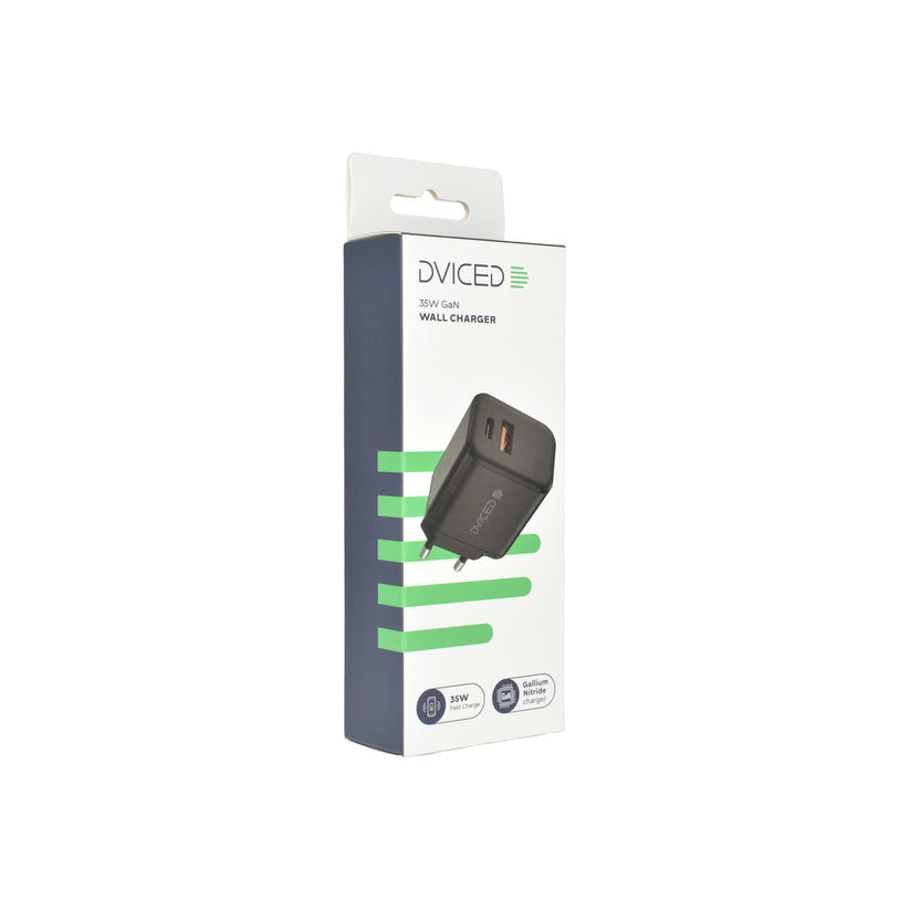 Adaptor priza Dviced Wall charger 35W GaN 1 USB-A, 1 USB-C EU - Negru - iSTYLE RO