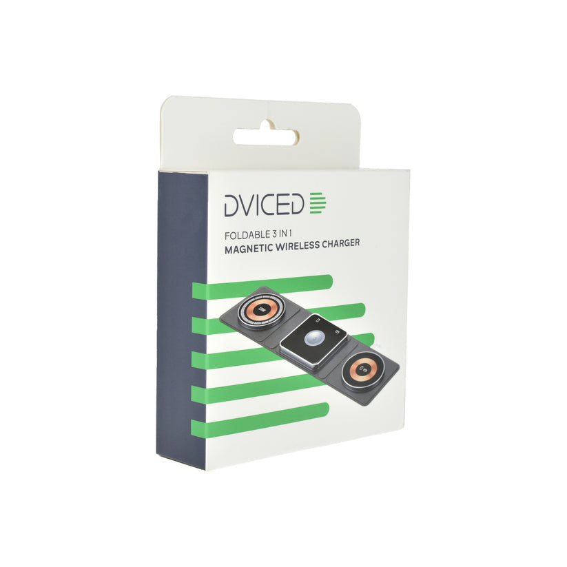 Încărcător Dviced fără fir magnetic pliabil 3 în 1, Negru - iSTYLE RO