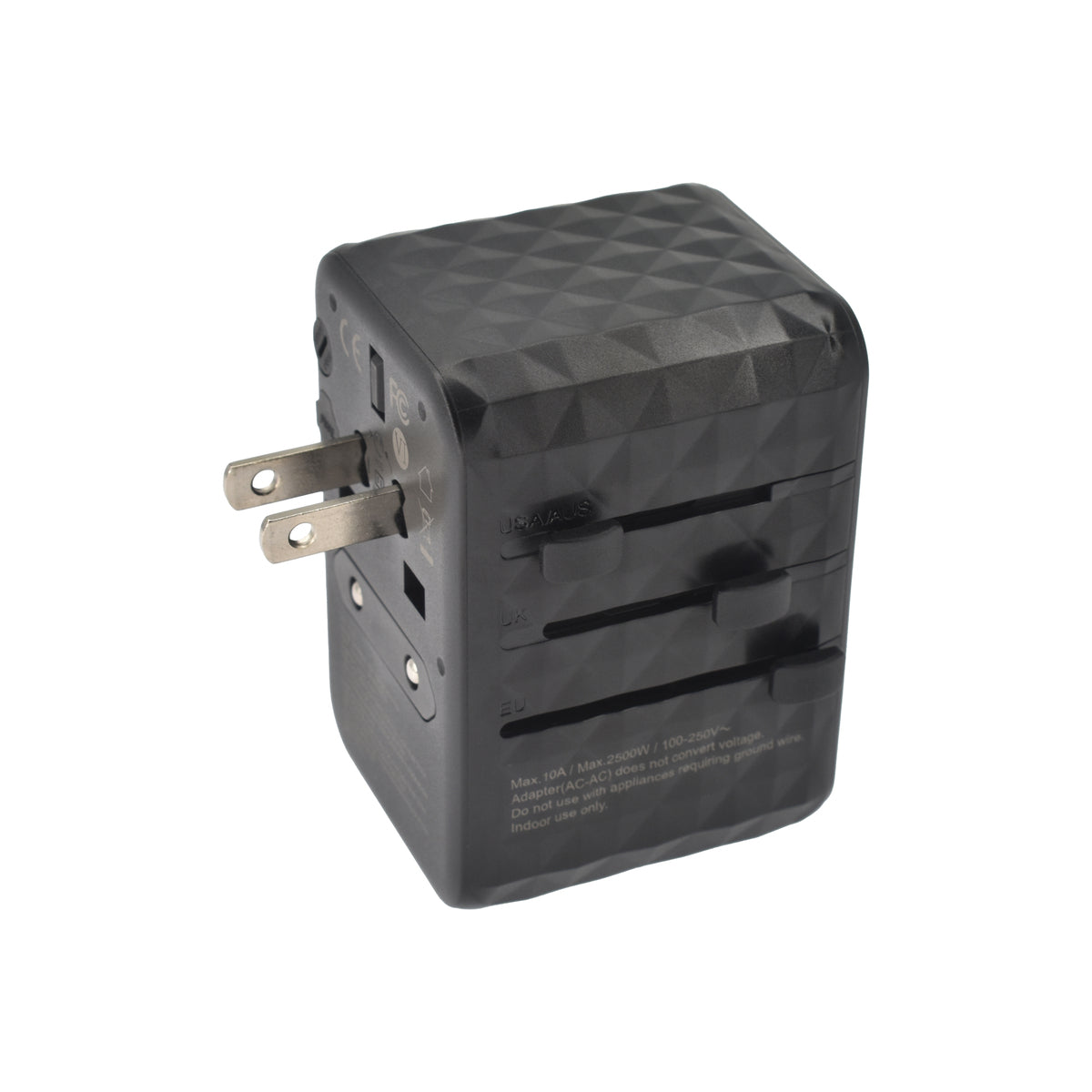 Adaptor incarcator universal priza de calatorie Dviced 65W GaN - Negru - iSTYLE RO