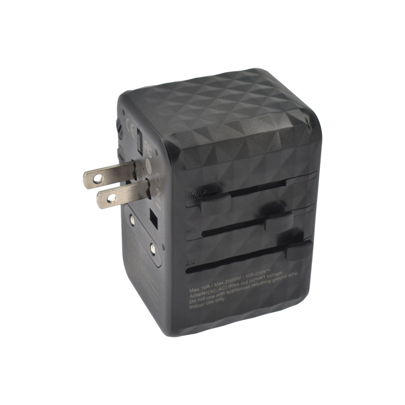 Adaptor incarcator universal priza de calatorie Dviced 65W GaN - Negru - iSTYLE RO