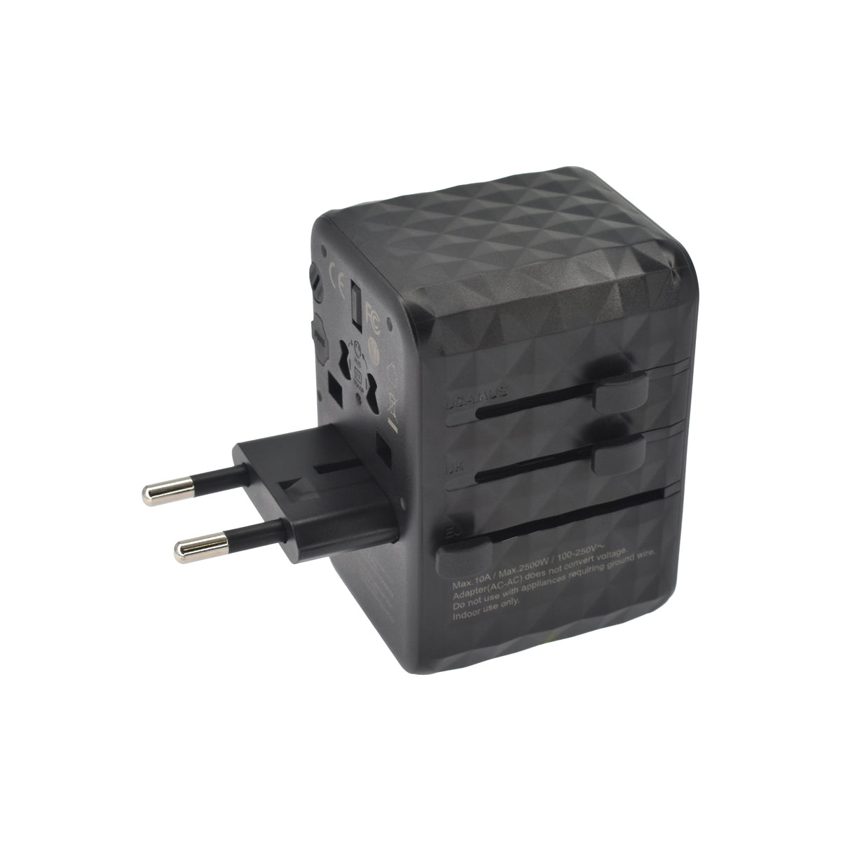 Adaptor incarcator universal priza de calatorie Dviced 65W GaN - Negru - iSTYLE RO