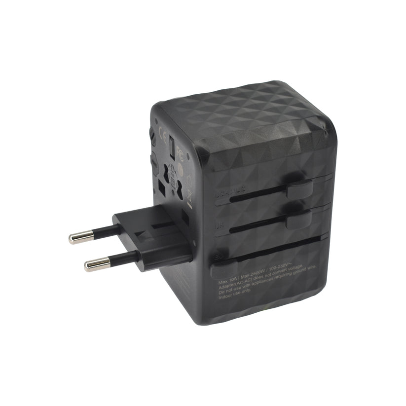 Adaptor incarcator universal priza de calatorie Dviced 65W GaN - Negru - iSTYLE RO
