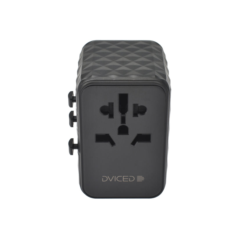 Adaptor incarcator universal priza de calatorie Dviced 65W GaN - Negru - iSTYLE RO