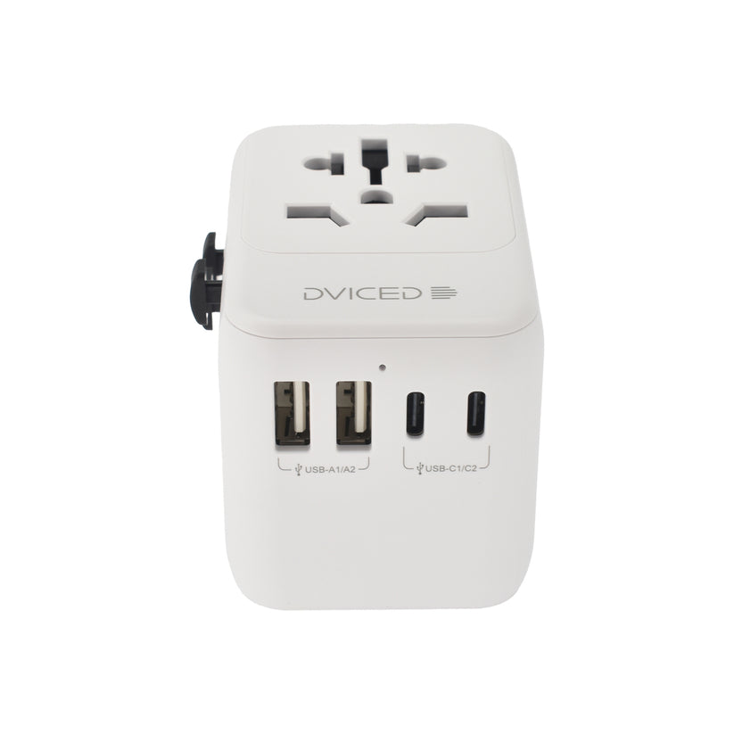Adaptor incarcator universal priza de calatorie Dviced 28W, Alb - iSTYLE RO