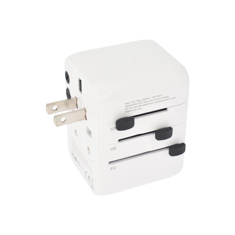 Adaptor incarcator universal priza de calatorie Dviced 28W, Alb - iSTYLE RO