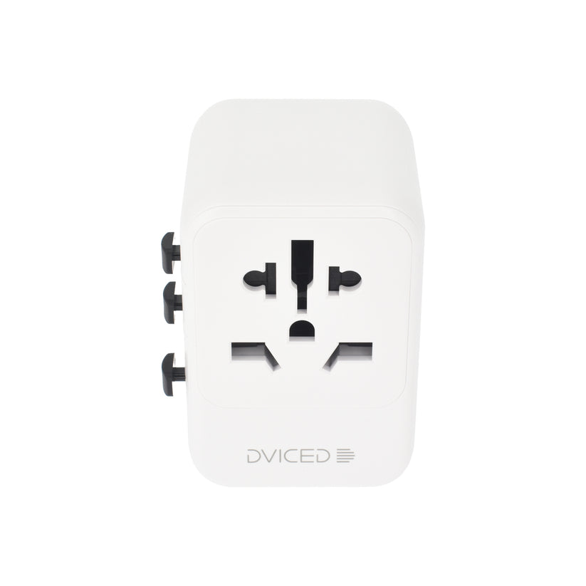 Adaptor incarcator universal priza de calatorie Dviced 28W, Alb - iSTYLE RO