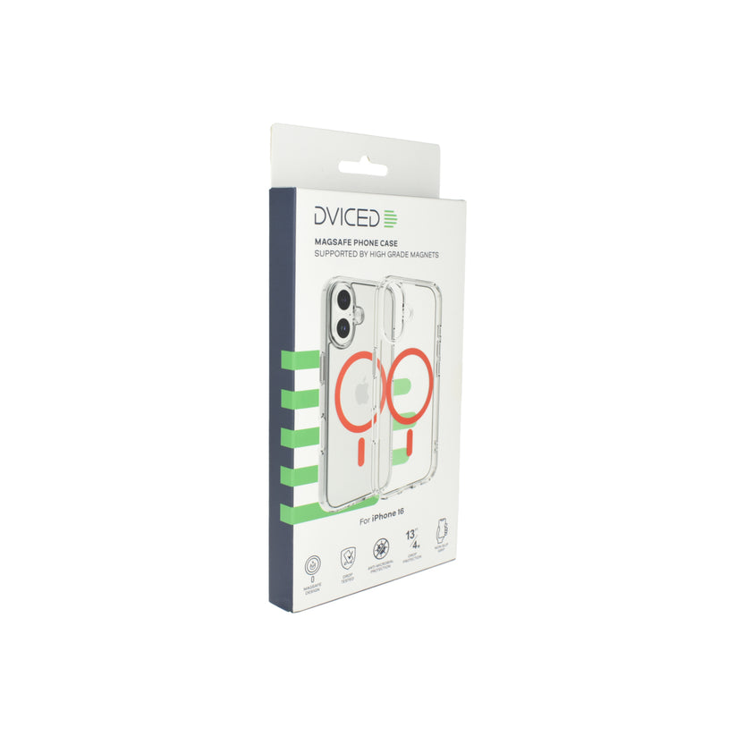 Husa de protectie Dviced cu Magsafe pentru iPhone 16, Rosu Transparent - iSTYLE RO