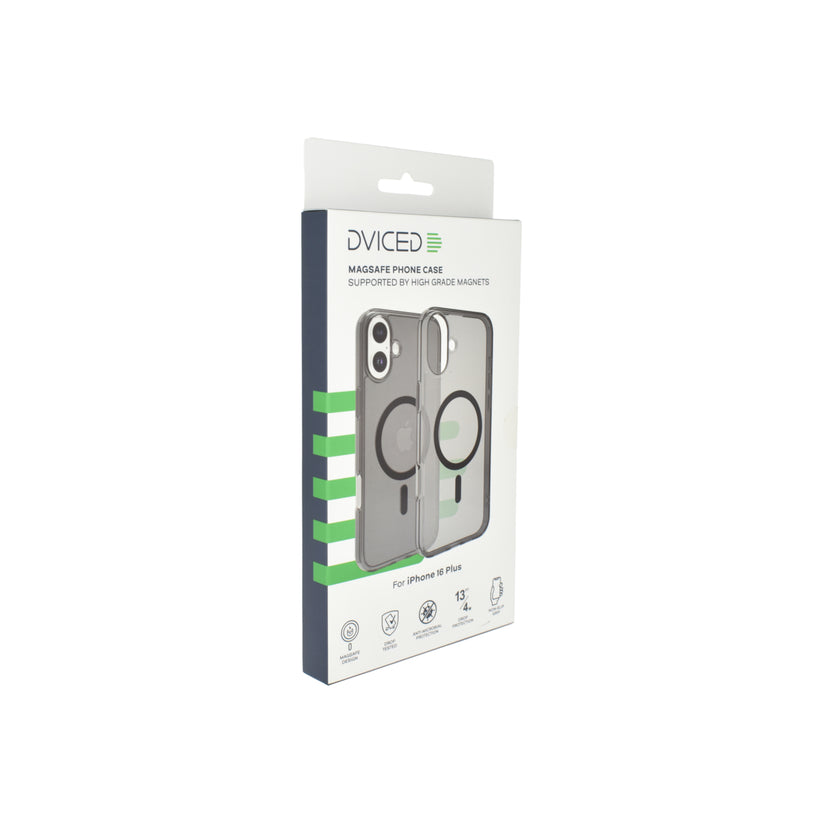 Husa de protectie Dviced cu Magsafe pentru iPhone 16 Plus, Negru Transparent - iSTYLE RO