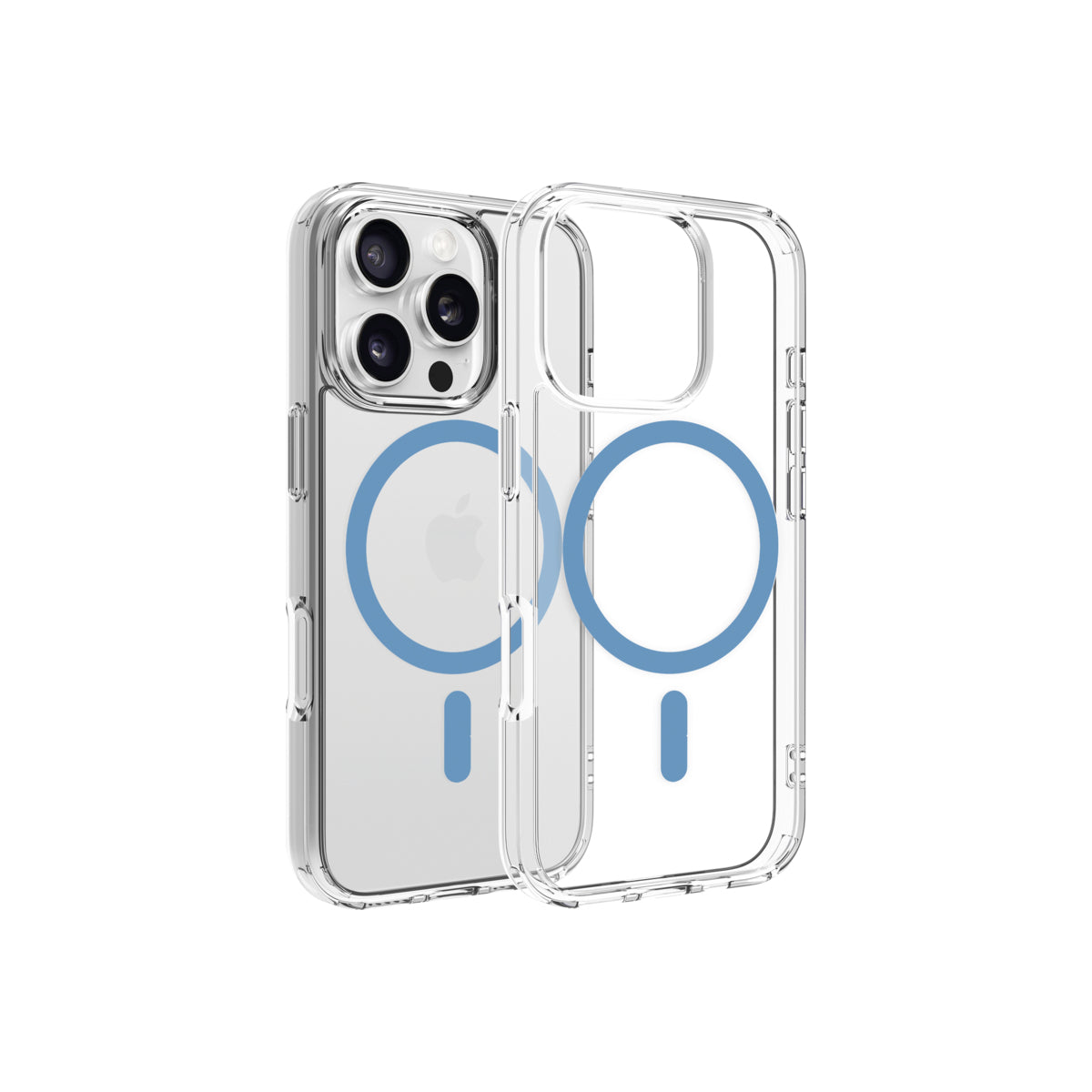 Husa de protectie Dviced cu Magsafe pentru iPhone 16 Pro, Albastru Transparent - iSTYLE RO