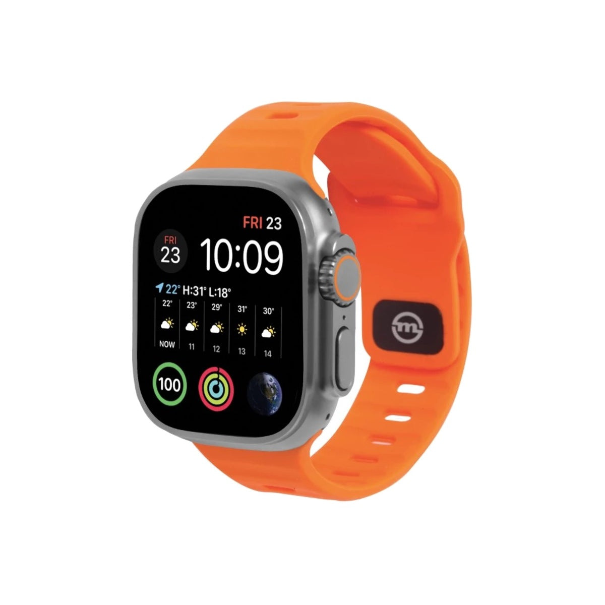Curea Mobile Origin Strap pentru Apple Watch 49mm, Portocaliu - iSTYLE RO