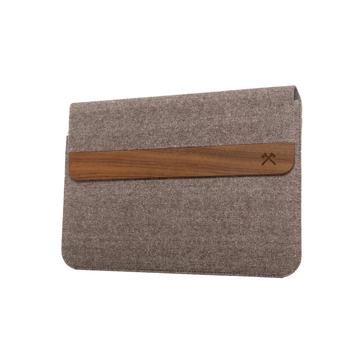 Husa de protectie Woodcessories EcoPouch pentru Macbook Air (2018) / 13 Pro, Brown-Grey Cotton - iSTYLE RO
