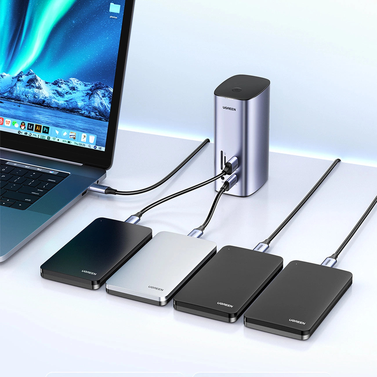 Hub UGREEN Revodok Pro 312, 12-in-1, USB-C, 8K, Gri