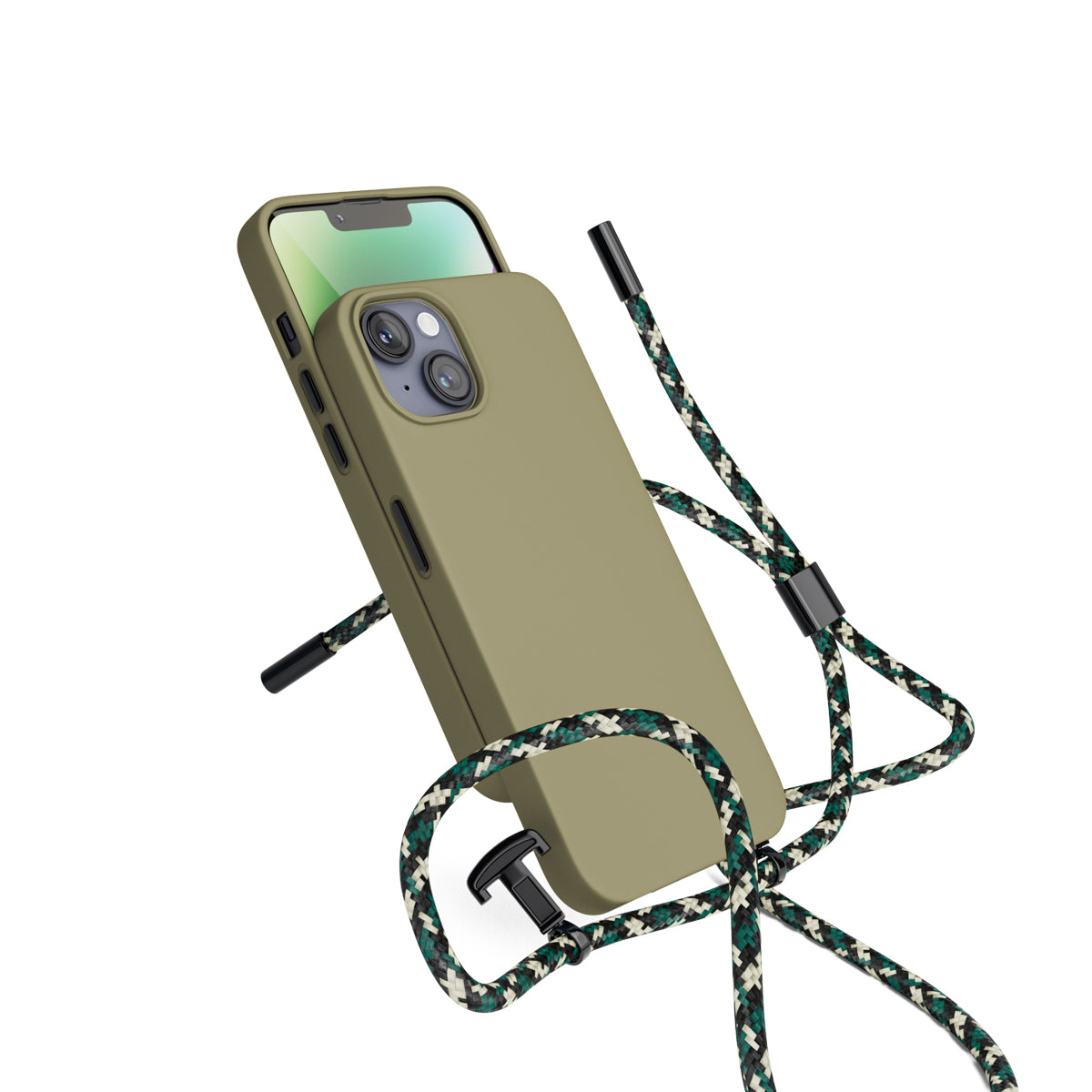 Husa de protectie Epico cu snur pentru iPhone 14, Silicon, Verde - iSTYLE RO
