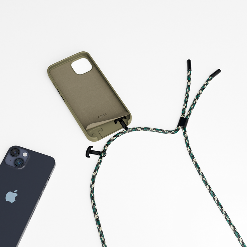Husa de protectie Epico cu snur pentru iPhone 14, Silicon, Verde - iSTYLE RO