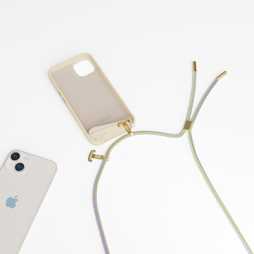 Husa de protectie Epico cu snur pentru iPhone 14, Silicon, Roz - iSTYLE RO