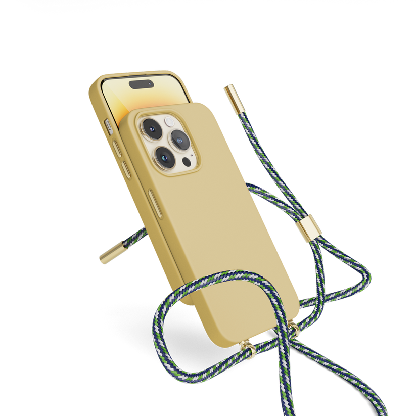 Husa de protectie Epico cu snur pentru iPhone 14 Pro Max, Silicon, Sand - iSTYLE RO