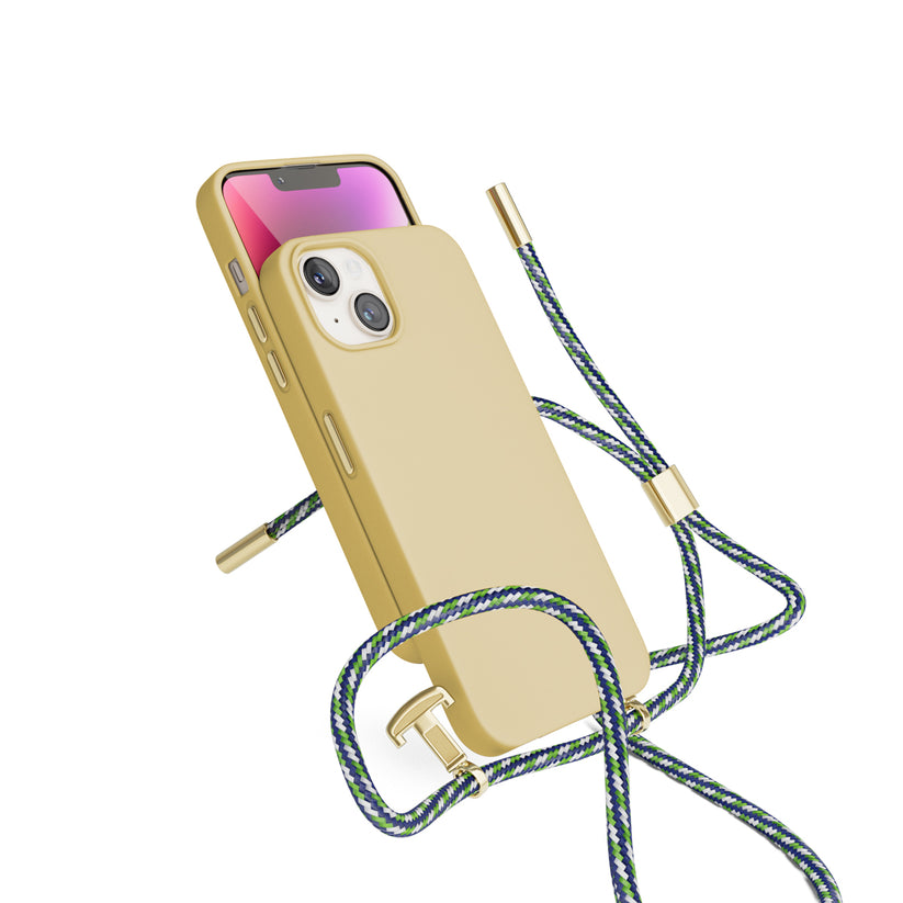 Husa de protectie Epico cu snur pentru iPhone 14, Silicon, Sand - iSTYLE RO