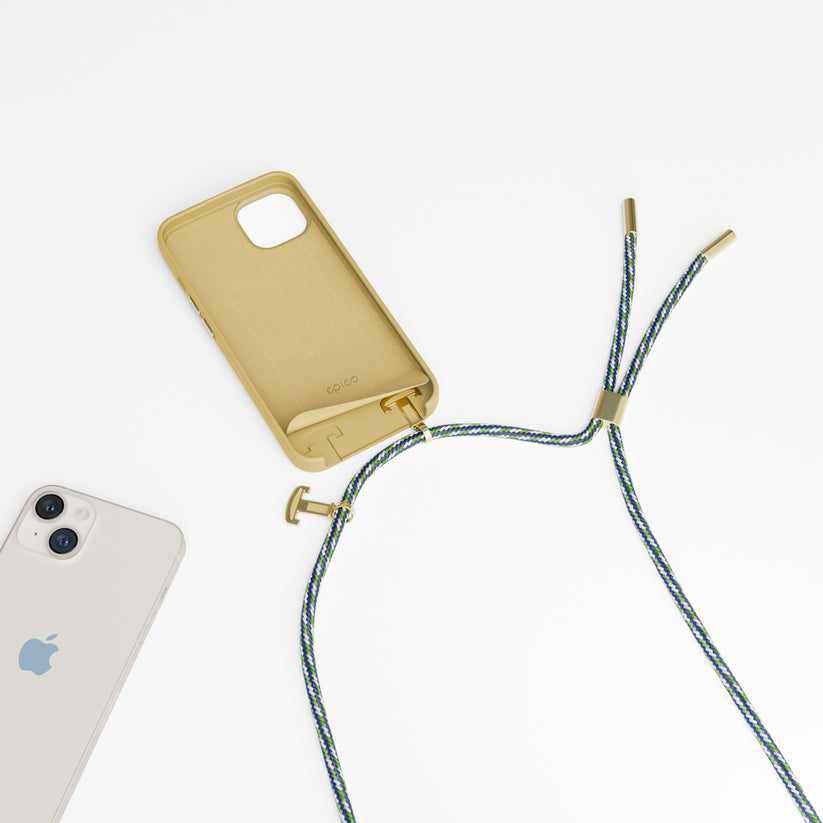 Husa de protectie Epico cu snur pentru iPhone 14, Silicon, Sand - iSTYLE RO
