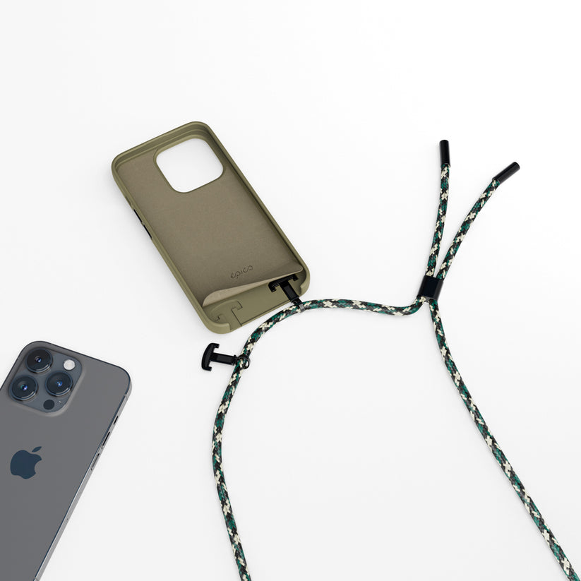 Husa de protectie Epico cu snur pentru iPhone 14 Pro, Silicon, Verde - iSTYLE RO