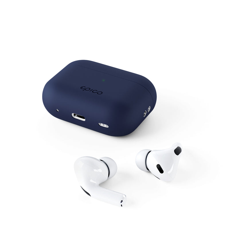 Husa de protectie EPICO pentru AirPods Pro 2, Silicon, Albastru - iSTYLE RO