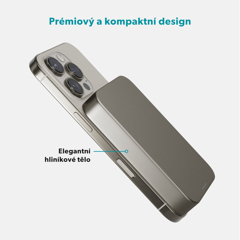 Baterie externa Qi2 EPICO, 10.000 mAh, Titan - iSTYLE RO
