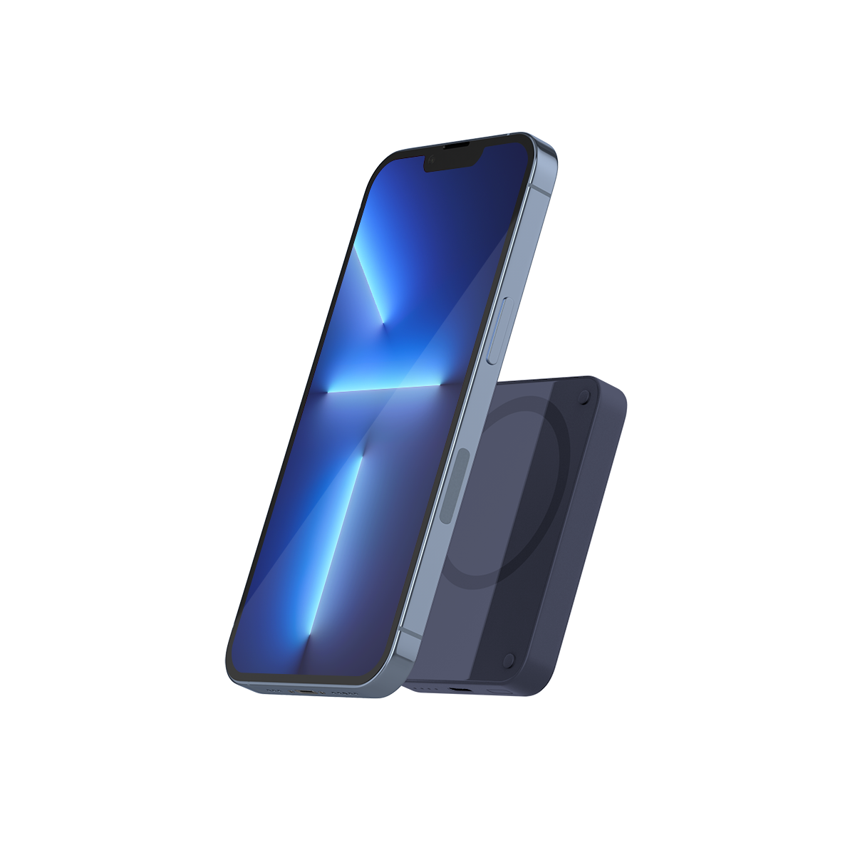 Baterie exterma EPICO 4200mAh Magnetic Wireless Power Bank, Albastru - iSTYLE RO