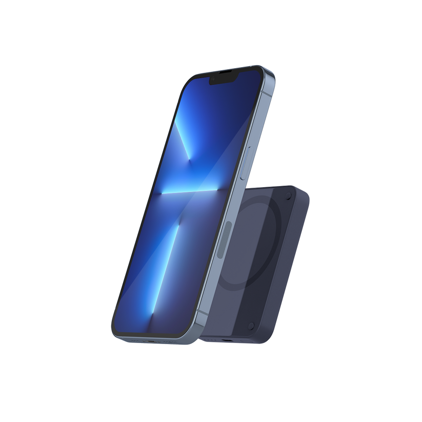 Baterie exterma EPICO 4200mAh Magnetic Wireless Power Bank, Albastru - iSTYLE RO