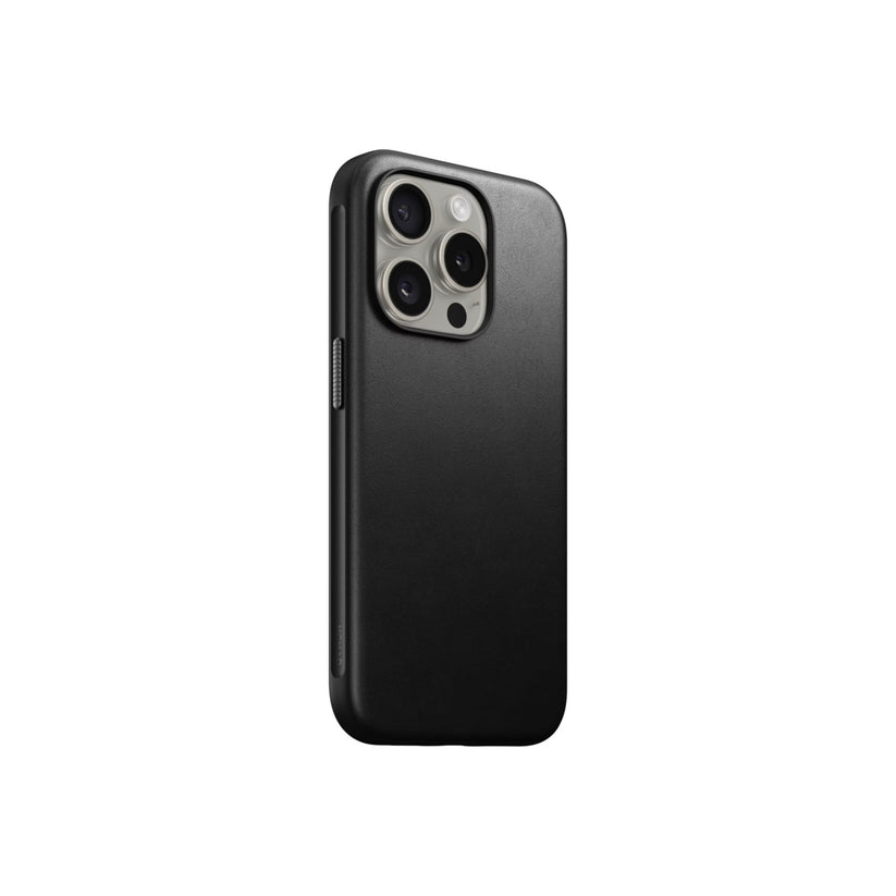 Husa de protectie Nomad Modern pentru iPhone 15 Pro, Piele, Negru - iSTYLE RO