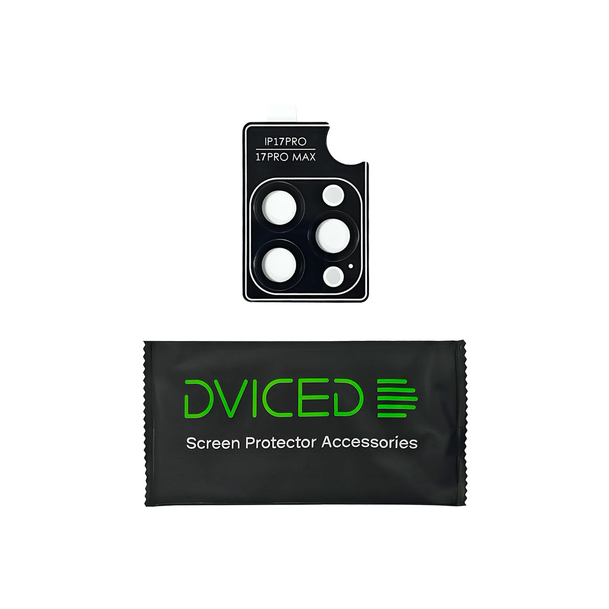 Folie de protectie DVICED din sticlă securizată pentru camera iPhone 17 Pro/17 Pro Max, cu aplicator