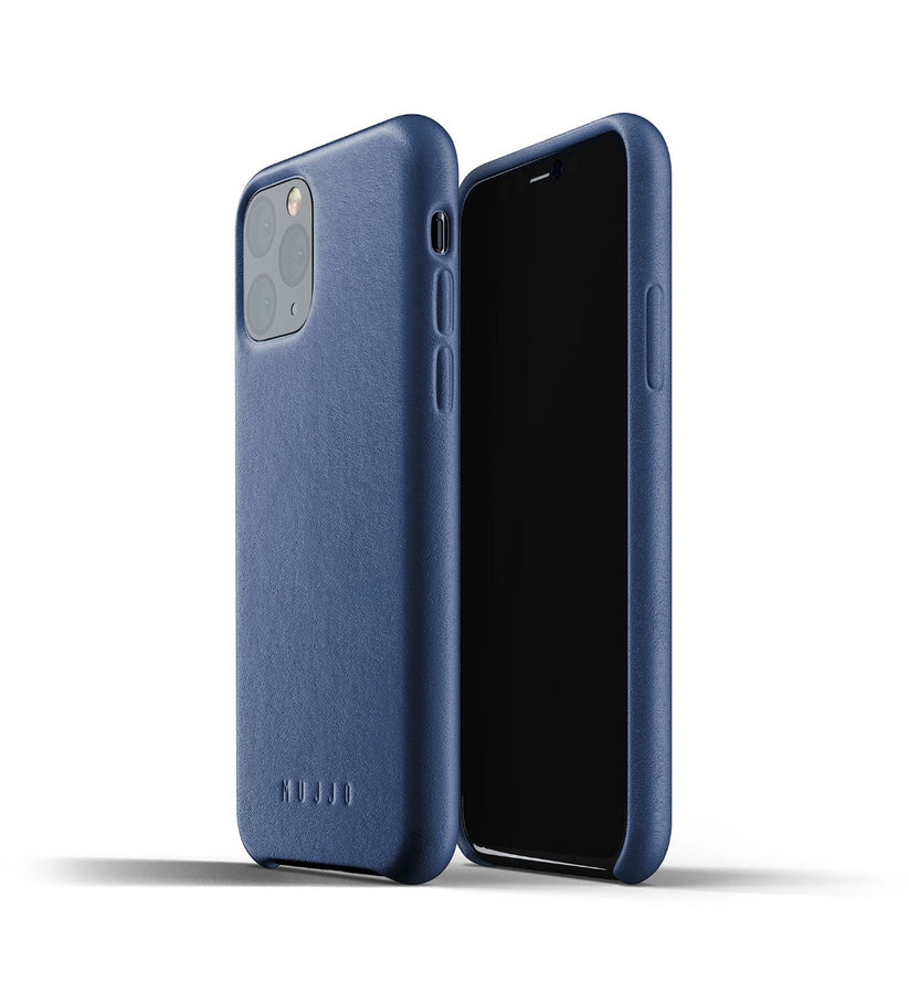Husa de protectie Mujjo pentru iPhone 11 Pro, Piele, Monaco Blue - iSTYLE RO