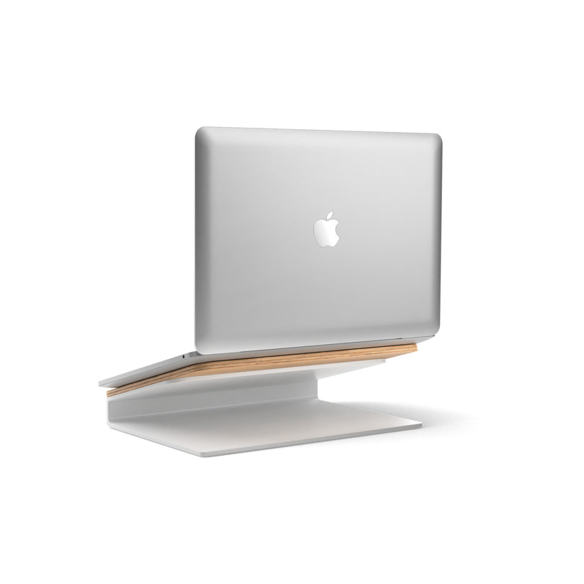 Suport Woodcessories pentru laptop Oat/White - iSTYLE RO