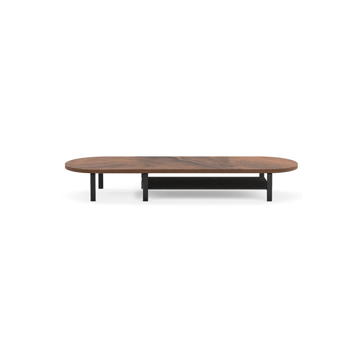 Stand cu raft Woodcessories pentru monitor Walnut/Black - iSTYLE RO