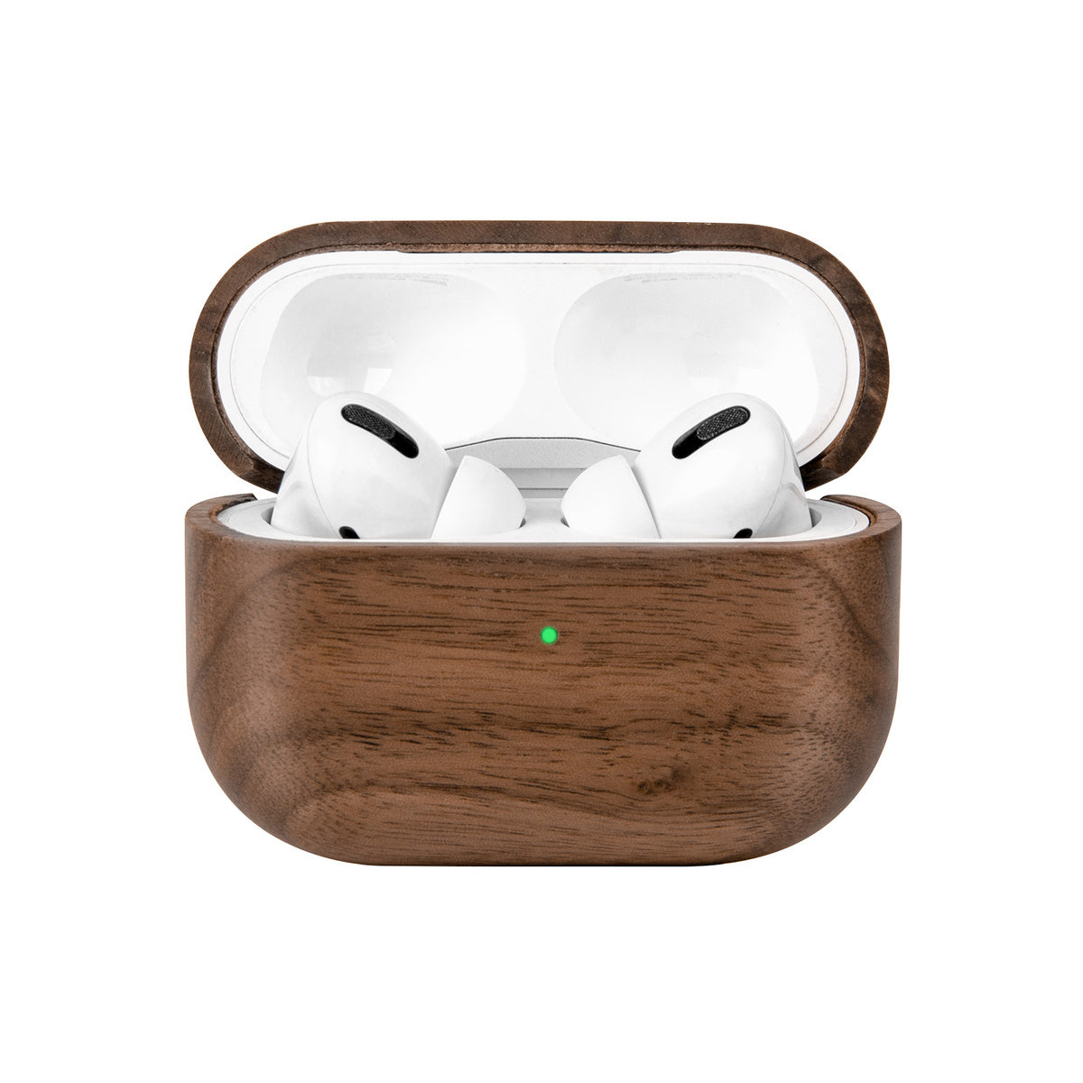 Husa de protectie Woodcessories AirCase Wood pentru AirPods Pro - Walnut Wood - iSTYLE RO