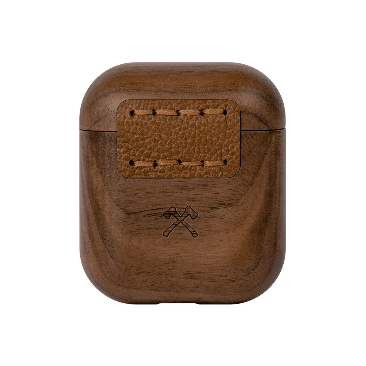 Husa de protectie Woodcessories AirCase Wood pentru AirPods 1 & 2 - Walnut Wood - iSTYLE RO