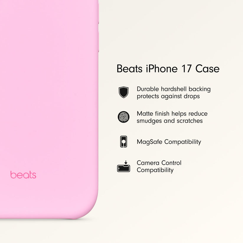 Husa de protectie Apple Beats cu MagSafe pentru iPhone 17, Pebble Pink - iSTYLE RO