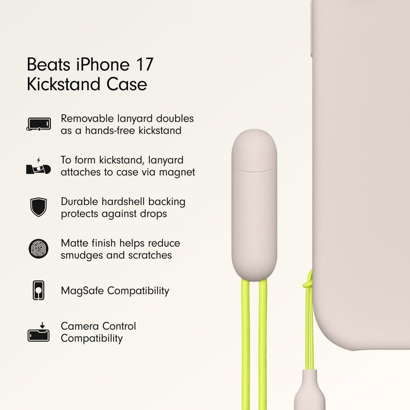 Husa de protectie Apple Beats pentru iPhone 17 cu suport, MagSafe și control al camerei, Lime Stone - iSTYLE RO