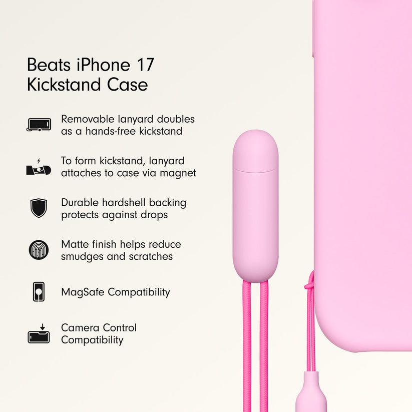 Husa de protectie Apple Beats pentru iPhone 17 cu suport, MagSafe și control al camerei, Pebble Pink - iSTYLE RO