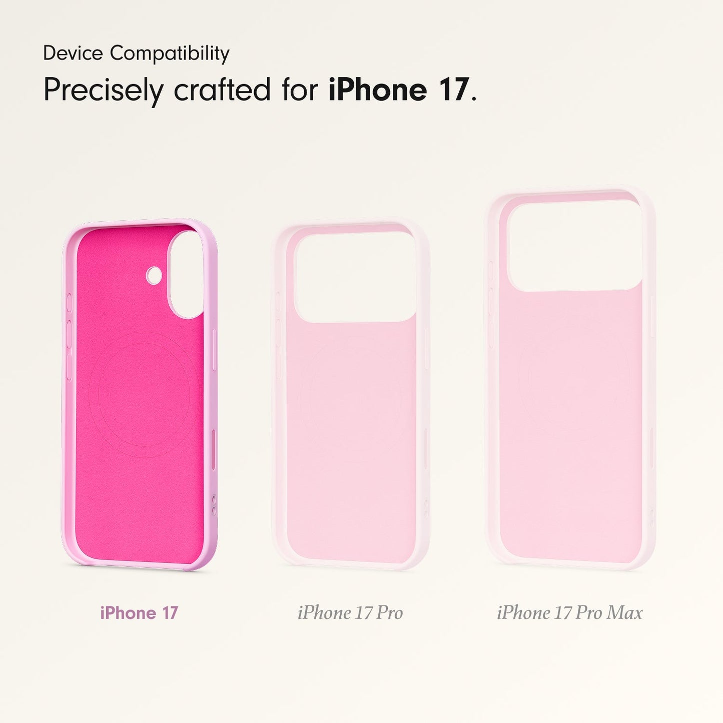 Husa de protectie Apple Beats pentru iPhone 17 cu suport, MagSafe și control al camerei, Pebble Pink - iSTYLE RO