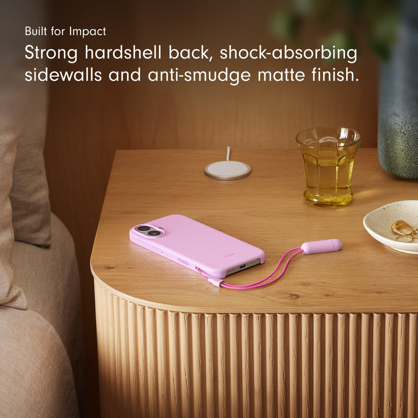 Husa de protectie Apple Beats pentru iPhone 17 cu suport, MagSafe și control al camerei, Pebble Pink - iSTYLE RO