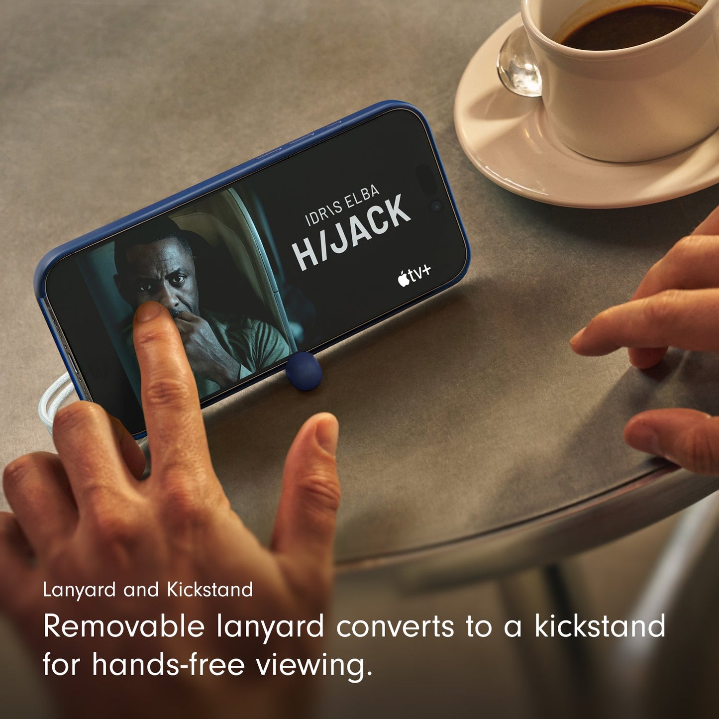 Husa de protectie Apple Beats pentru iPhone 17 Pro cu suport, MagSafe și control al camerei, Bedrock Blue