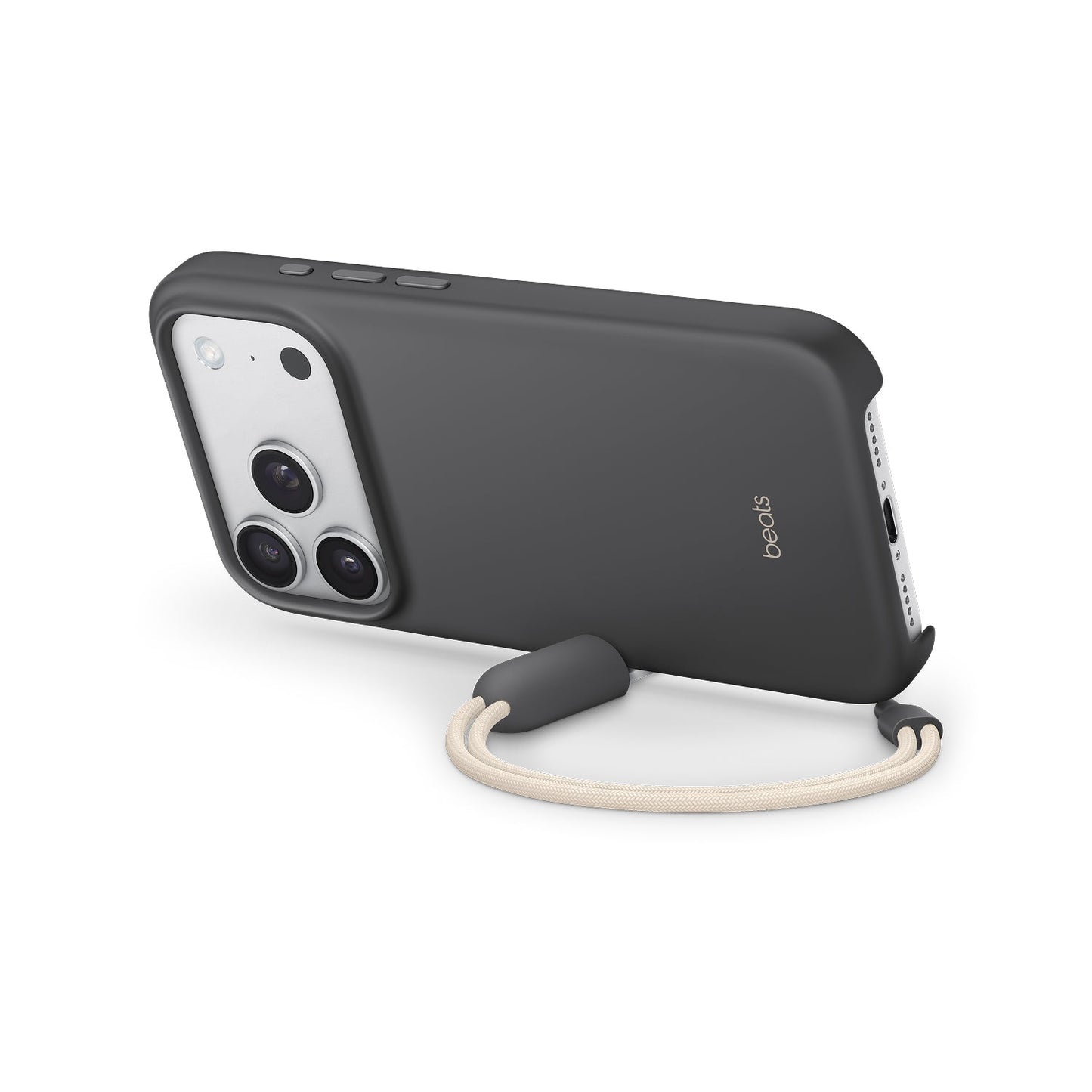 Husa de protectie Apple Beats pentru iPhone 17 Pro cu suport, MagSafe și control al camerei, Granite Gray