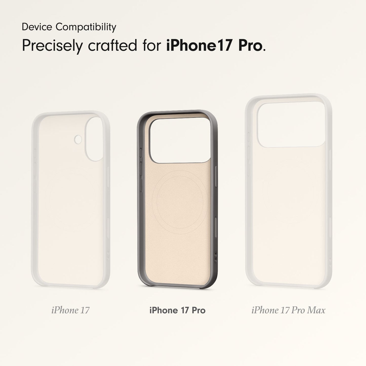 Husa de protectie Apple Beats pentru iPhone 17 Pro cu suport, MagSafe și control al camerei, Granite Gray