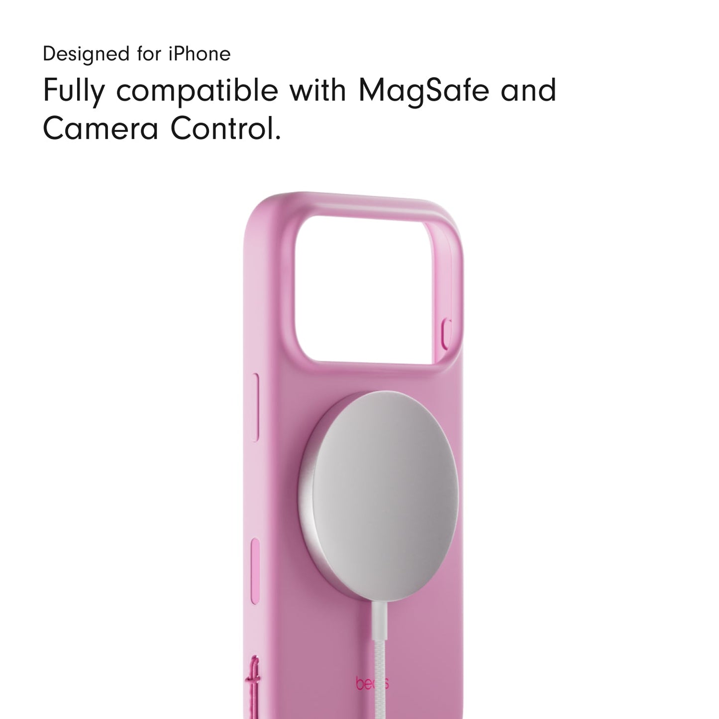 Husa de protectie Apple Beats pentru iPhone 17 Pro cu suport, MagSafe și control al camerei, Pebble Pink