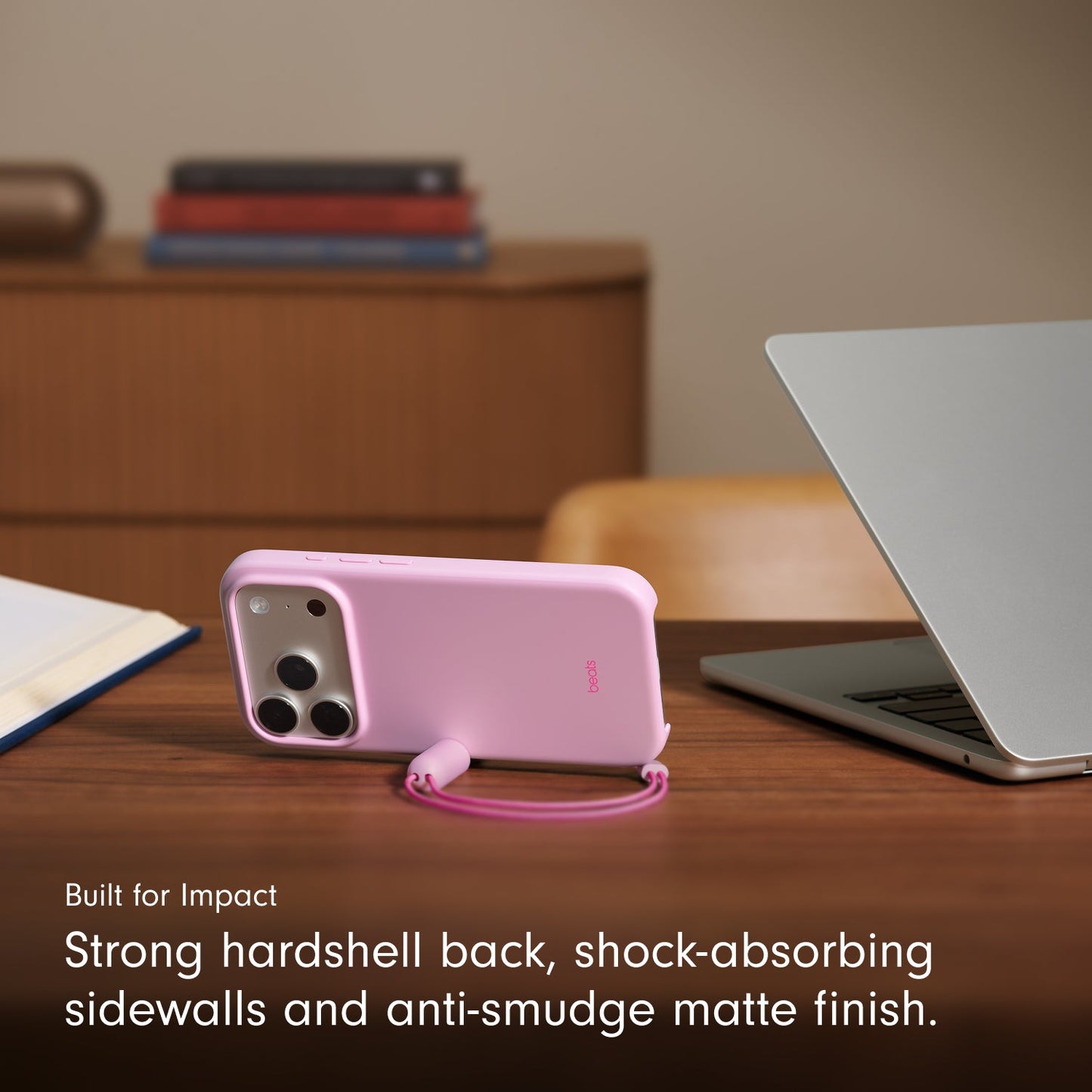 Husa de protectie Apple Beats pentru iPhone 17 Pro cu suport, MagSafe și control al camerei, Pebble Pink
